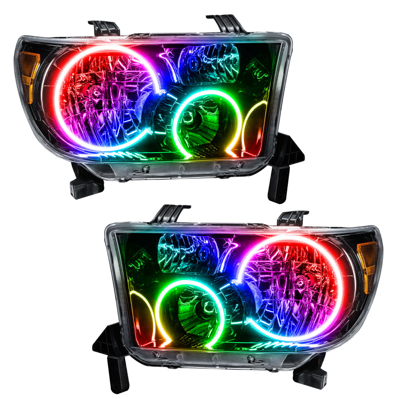 Oracle 07-11 Toyota Tundra Pre-Assembled Headlights Black Housing ColorSHIFT SEE WARRANTY 7119-330