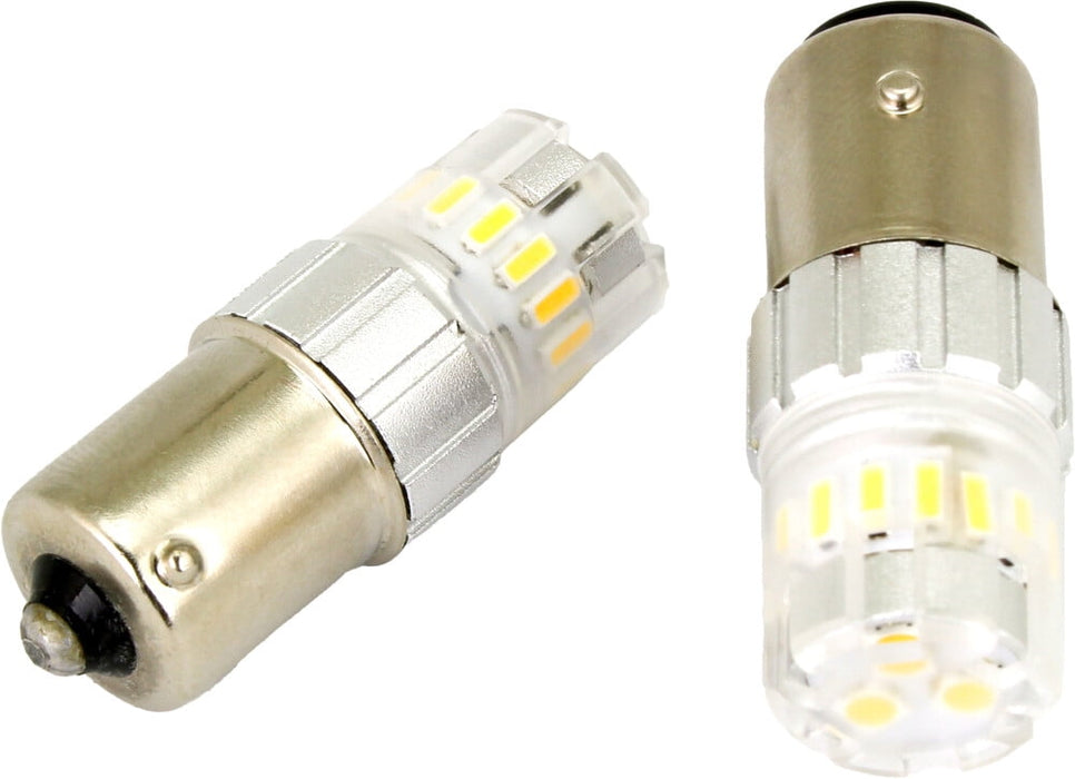 Cyron Led Bau15S Py21W Amber Pair Single Contact Offset Pin AB7507E-A