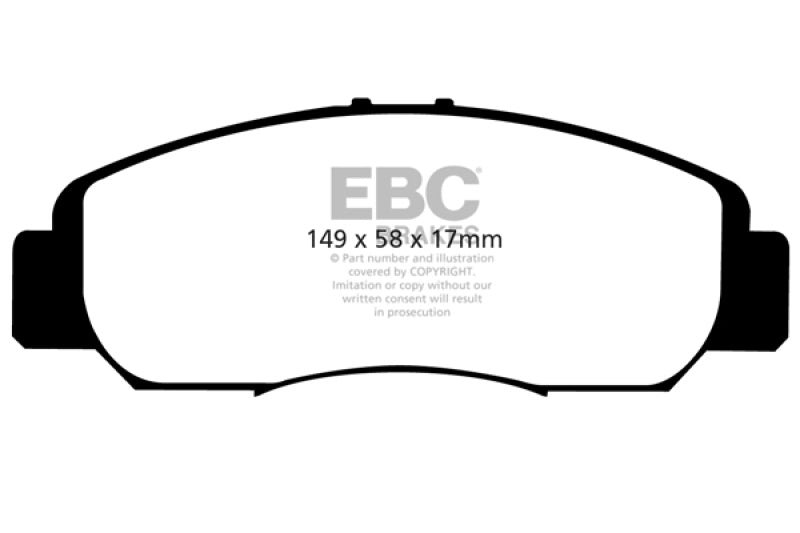 EBC 13+ Honda Civic Sedan 1.8 Natural Gas Ultimax2 Front Brake Pads UD1608