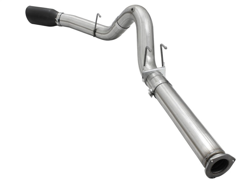 aFe Atlas Exhausts 5in DPF-Back Aluminized Steel Exhaust Sys 2015 Ford Diesel V8 6.7L (td) Black Tip 49-03064-B