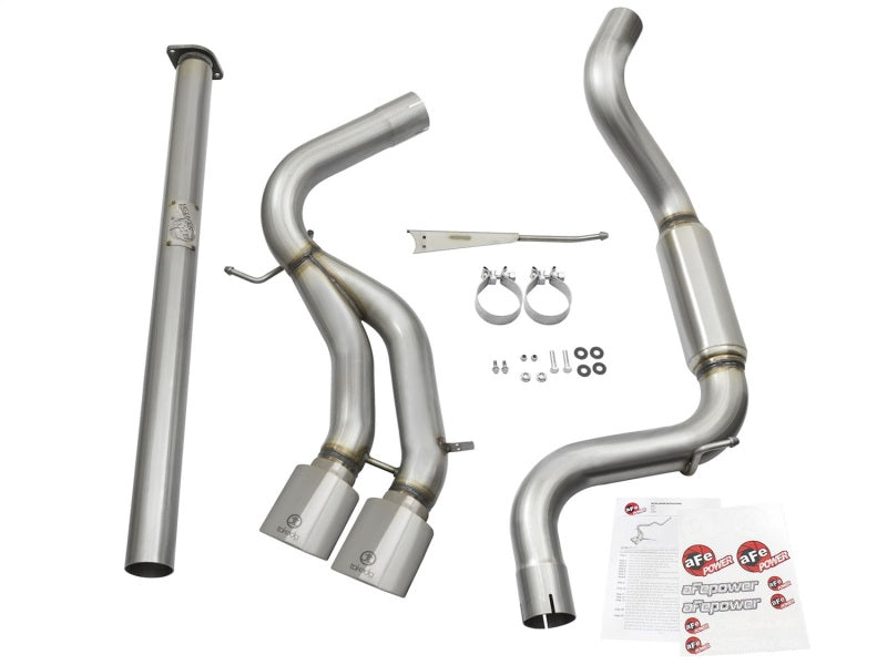 aFe POWER Takeda 3in 304 SS Cat-Back Exhaust w/ Polished Tips 13-17 Ford Focus ST L4-2.0L (t) 49-33083-P