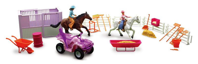 New Ray Pink Horse Riding Play Set