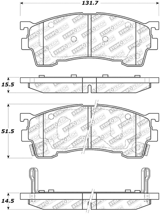 StopTech Street Select Brake Pads Rear 305.0637