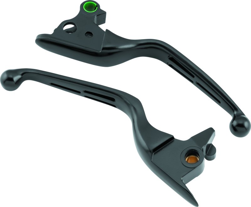 Bikers Choice 15-17 FLST FXST Black Slotted Lever Set 482143