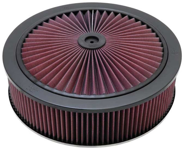 K&N X-Stream Top Filter Black 14 inch OD 5.125 inch Neck Flange 5.875 inch H 66-3020