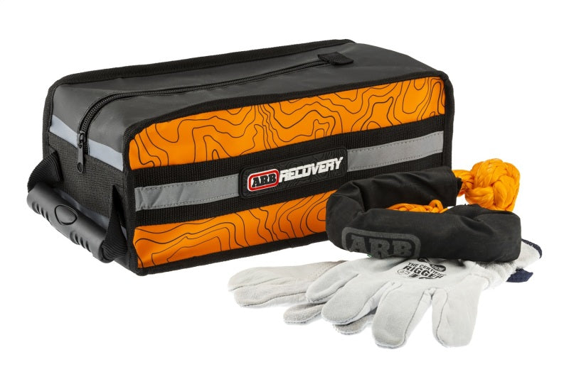 ARB ARB504A Micro Recovery Bag Updated in Black and Orange, Smallest Travel Organizer to Fit The Most Basic and Important Recovery Gear like Gloves and Shackles