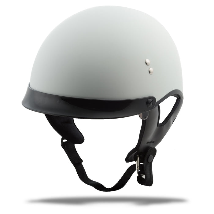 Gmax Hh-65 Half Helmet Full Dressed Matte White Lg G9650436