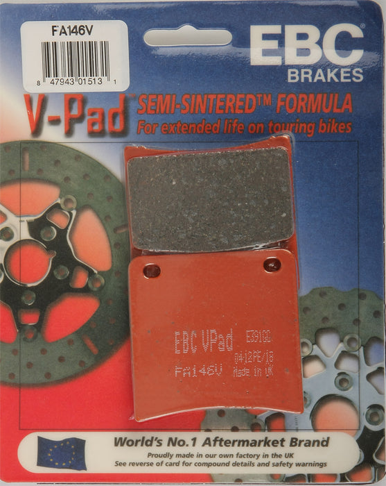 EBC Brakes FA146V Semi Sintered Disc Brake Pad