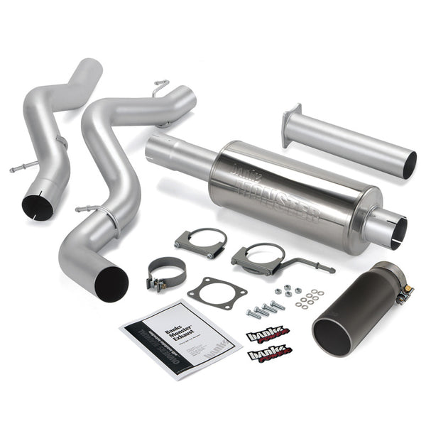 Banks Power 06-07 Chevy 6.6L CCLB Monster Exhaust System SS Single Exhaust w/ Black Tip 48941-B