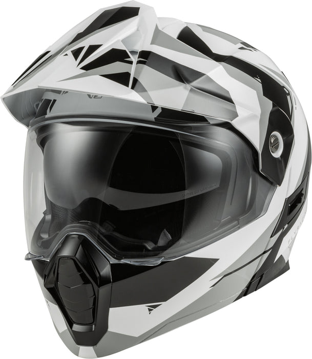 Fly Racing Odyssey Modular Helmet (Black/White/Grey, Small)