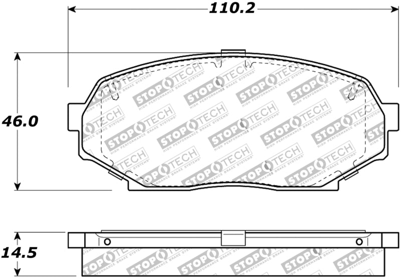 StopTech Street Touring 90-93 Mazda Miata Front Brake Pads D525 308.0525