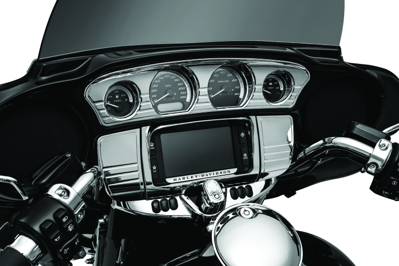 Kuryakyn Motorcycle Accent Accessory: Tri-Line Gauge Trim For 2014-19