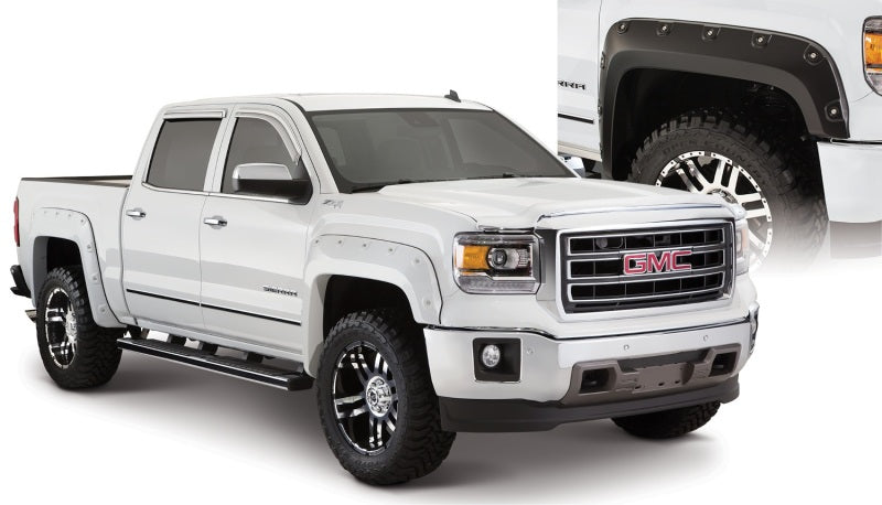 Bushwacker 14-15 GMC Sierra 1500 Fleetside Boss Pocket Style Flares 4pc 69.3/78.8/97.6in Bed Black 40958-02