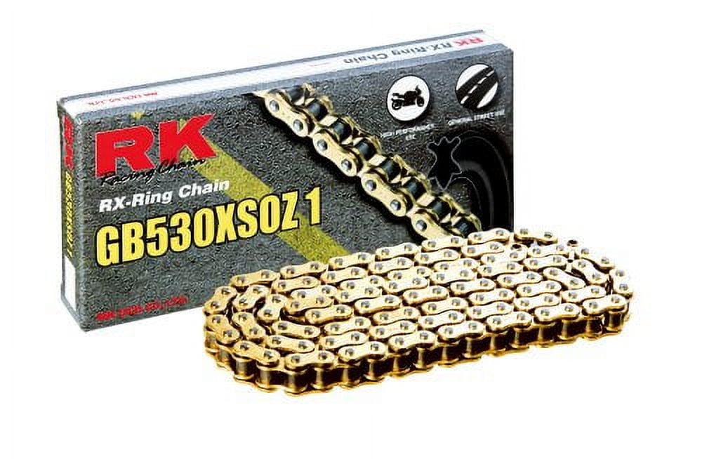 RK Racing Chain GB530XSOZ1-108 108-Links Gold X-Ring Chain with Connecting