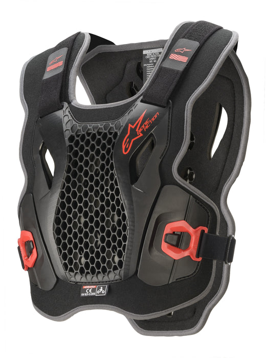 Alpinestars 6700421-13-M/L Bionic Action Chest Protector - Black/Red (Medium)/XL