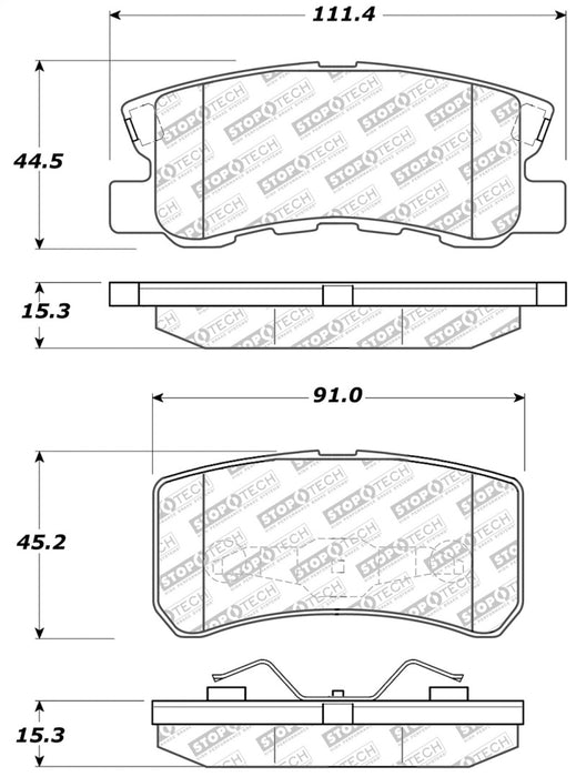 StopTech Street Select Brake Pads Front 305.0868