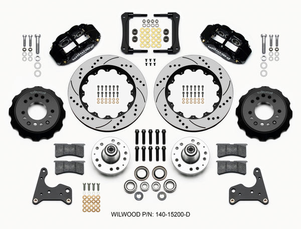 Wilwood Narrow Superlite 6R Front Hub Kit 14.00in Drilled 65-72 CDP C Body -Drum 140-15200-D