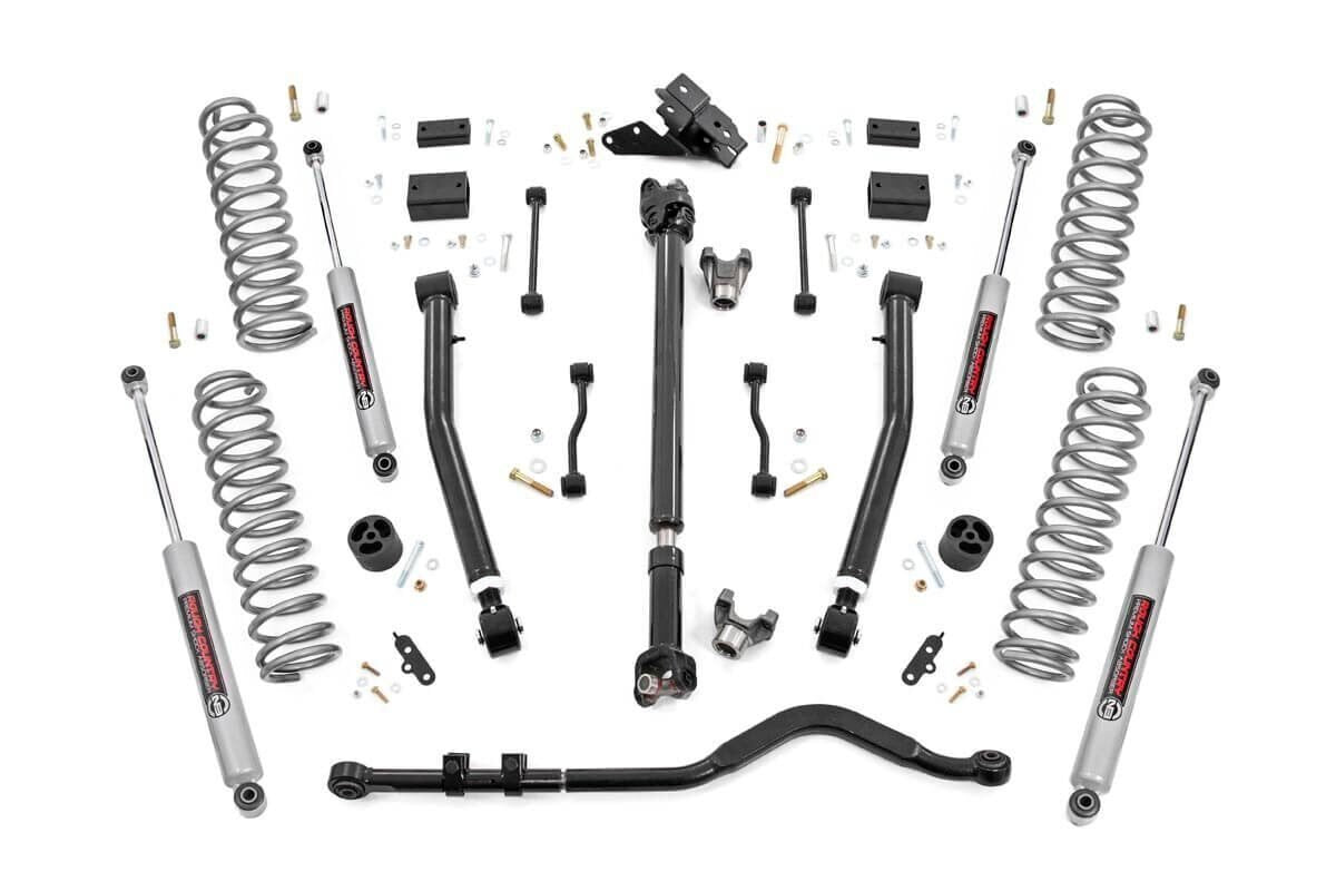Rough Country 3.5 Inch Lift Kit Adj Lca Fr D/S Fits Jeep Wrangler Jl Rubicon (18-23) 90930