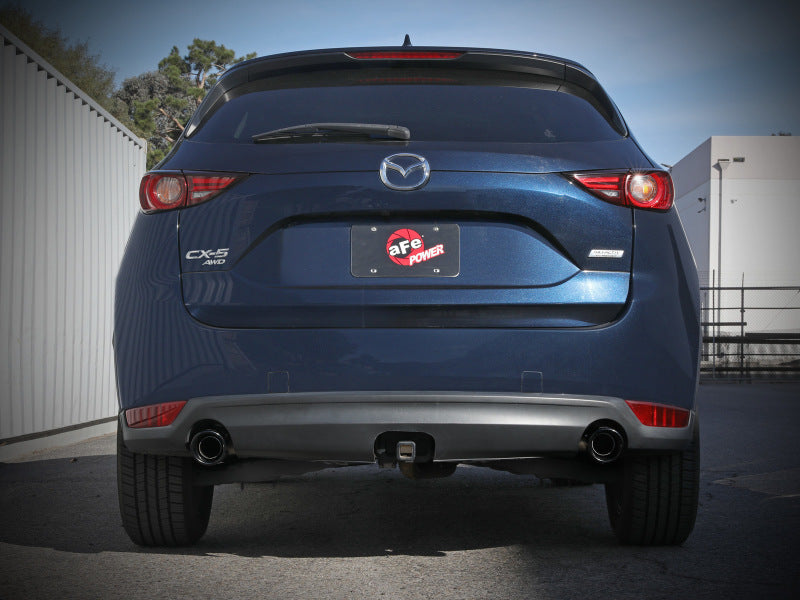 aFe Takeda 17-21 Mazda CX-5 2.5L (t) 2.5in. SS Axle-Back Exhaust System w/Black Tips 49-37021-B