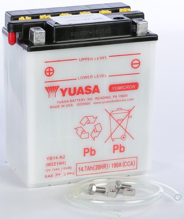 Yuasa YB14-A2 Yumicron CX 12 Volt Battery yuam2214HIND