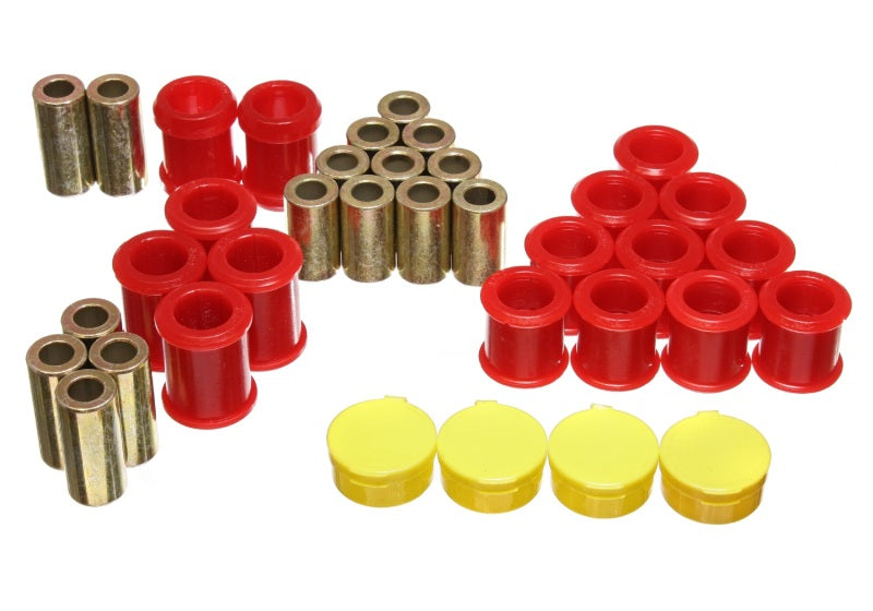 Energy Suspension 95-98 Compatible with Nissan 240SX (S14) Red Rear Control Arm Bushing Set (Must reuse existing out 7.3119R