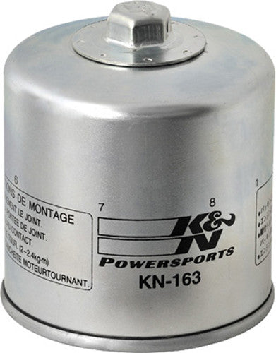 K&N Motorcycle Oil Filter: High Performance, Premium, Designed to be used with Synthetic or Conventional Oils: Fits Select BMW Motorcycles, KN-163