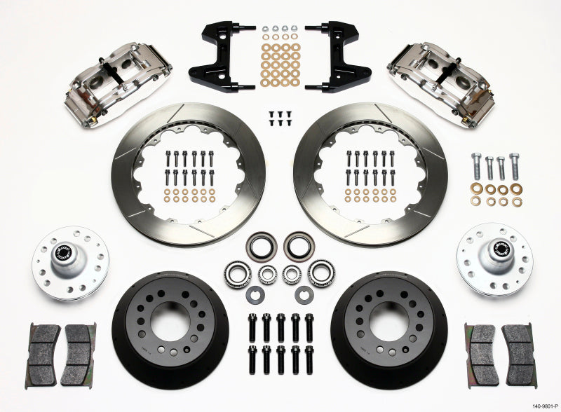 Wilwood Narrow Superlite 6R Front Hub Kit 12.88in Polished 74-80 Pinto/Mustang II Disc Spindle only 140-9801-P