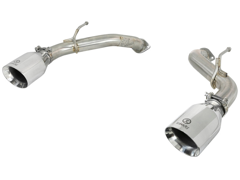 aFe POWER Takeda 2.5in 304 SS Axle-Back Exhaust w/ Polished Tips 17-19 Compatible with Infiniti Q60 V6-3.0L (tt) 49-36133NM-P