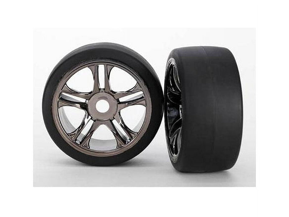 Traxxas Tires And Wheels, Assembled Black Chrome, Rear, Xo-1, 2-Piece 6477