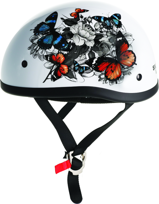 Skid Lids White Rose Original Helmet- Medium 649526