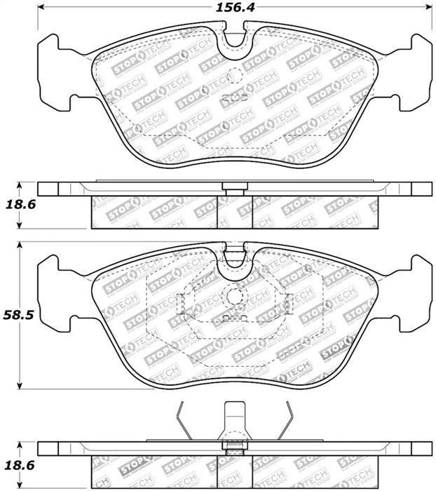 StopTech Street Touring 98-04 Volvo S60/98-00 S70/98-00 V70 Front Brake Pads 308.0618