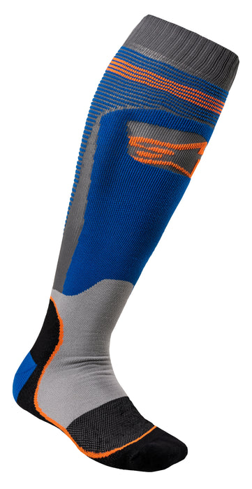 Alpinestars 4701820-7042-M Mx Plus-1 Socks Blue/Orange Medium