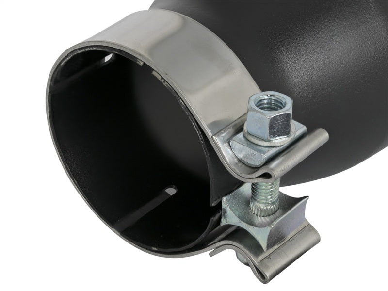 aFe MACH Force-Xp 409 SS Exhaust Tip Black (Left Side) 3in In x 4-1/2in Out x 9in L Clamp-On 49T30452-B09