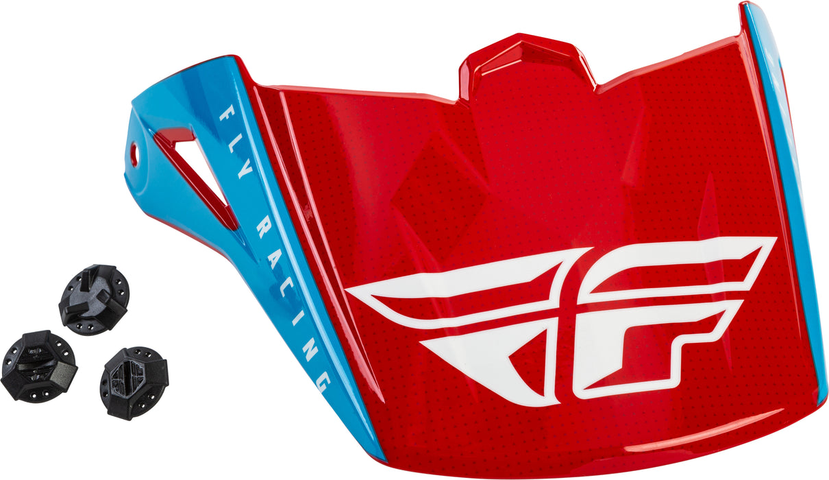 Fly Racing 2022 Kinetic Visor - Straight Edge (RED/White/Blue)