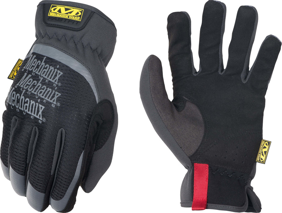 Mechanix Wear: FastFit Work Glove with Elastic Cuff for Secure Fit, Performance Gloves for Multi-Purpose Use, Touchscreen Capable Safety Gloves for Men (Black, Medium)