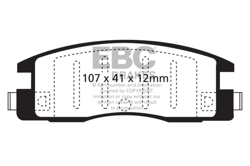 EBC 90-94 Isuzu Amigo 2.3 Ultimax2 Rear Brake Pads UD398