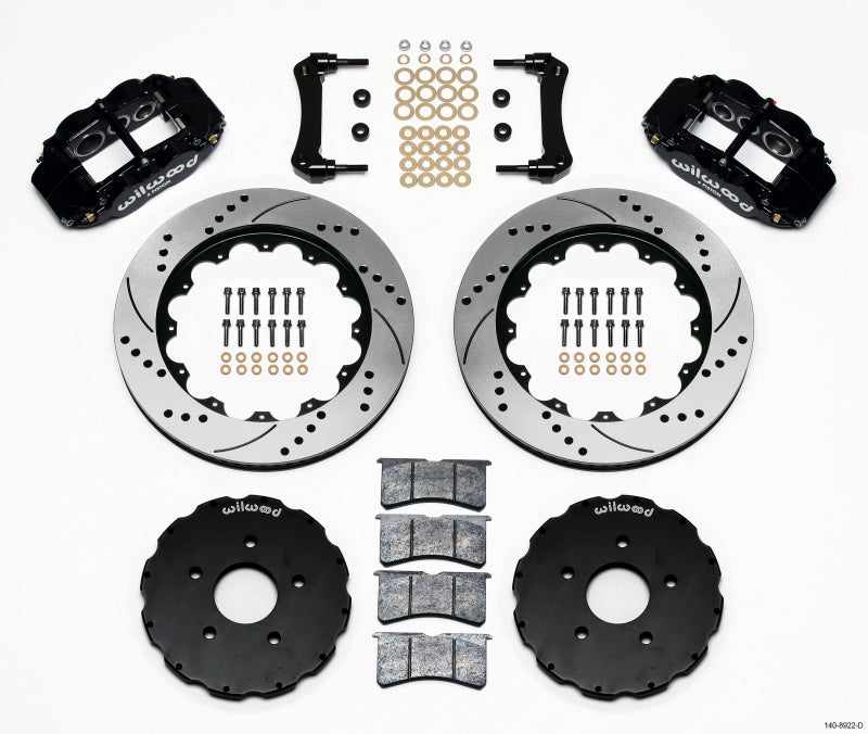 Wilwood Narrow Superlite 6R Front Hat Kit 14.00in Drilled 2005-up Corvette C6 140-8922-D