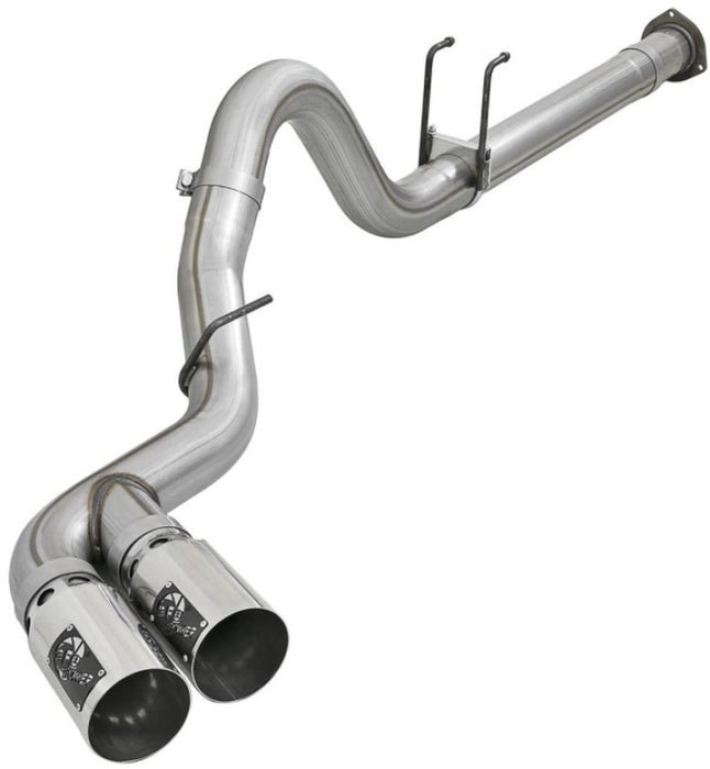 aFe Power 11-14 Ford F250/F350 6.7L Diesel Rebel XD 4in 409 SS DPF-Back Exhaust System Pol Tips 49-43120-P