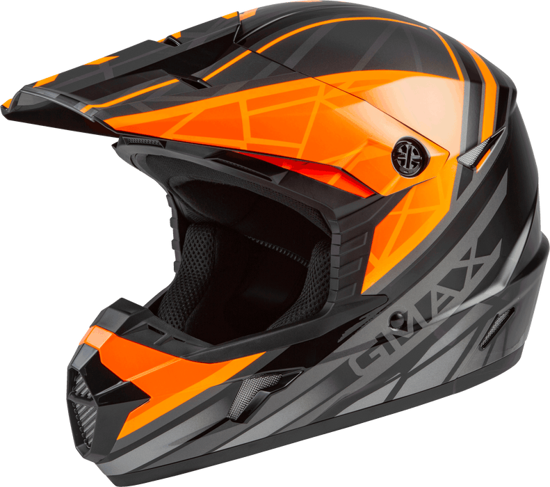 Gmax Youth Mx-46Y Off-Road Mega Helmet Black/Orange/Silver Ys D3462490