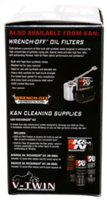 K&N 4in ID / 5.25in OD / 2in H Custom Assembly Filter designed to fit Harley-Davidson Motorcycles RK-320B