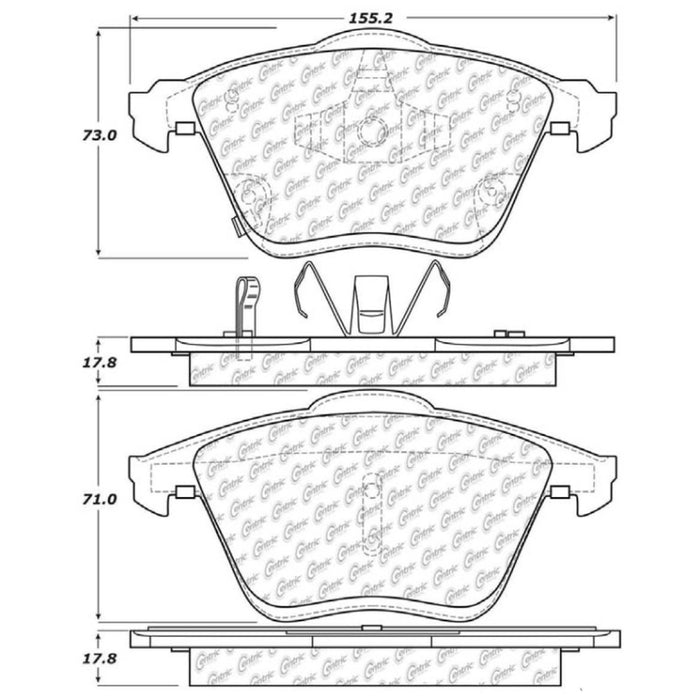 StopTech Street Touring 06-07 Mazda 6 Front Brake Pads 308.1186