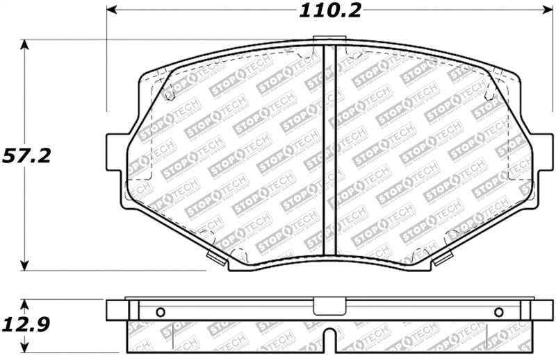 StopTech 94-97 / 99-02 Mazda Miata Street Select Front Brake Pads 305.0635