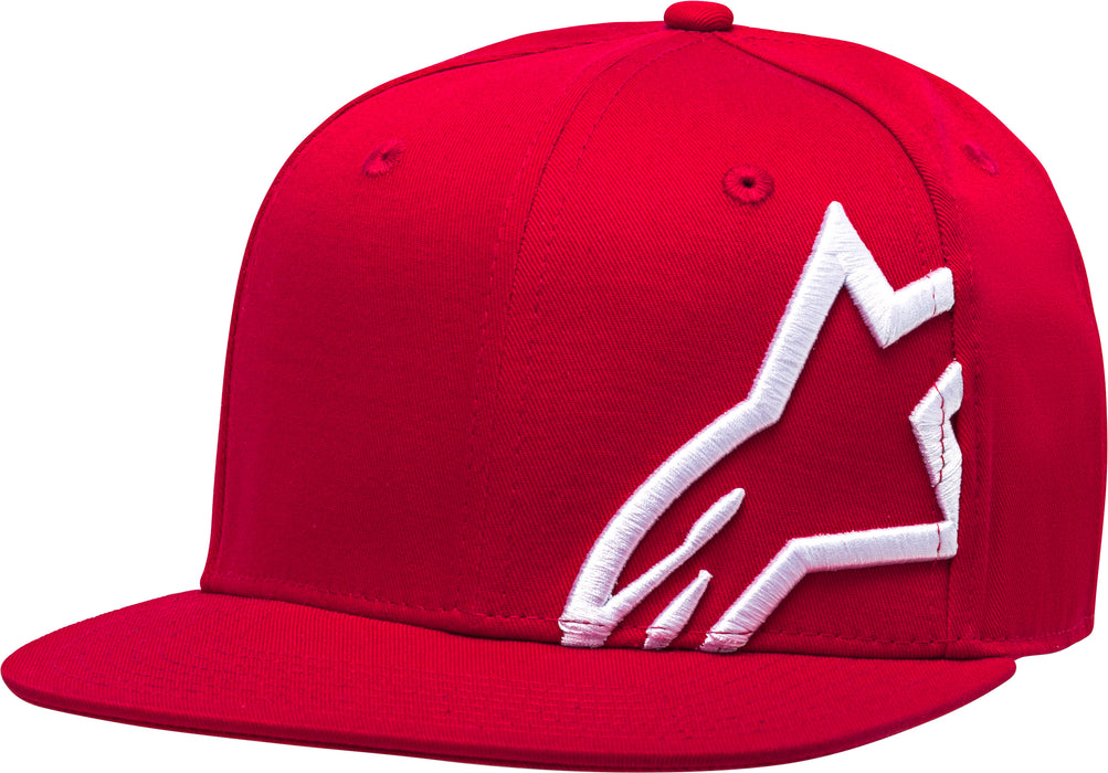 Alpinestars Corp Snap Hat Red/White Flat Bill 1139-81505-3020-OS