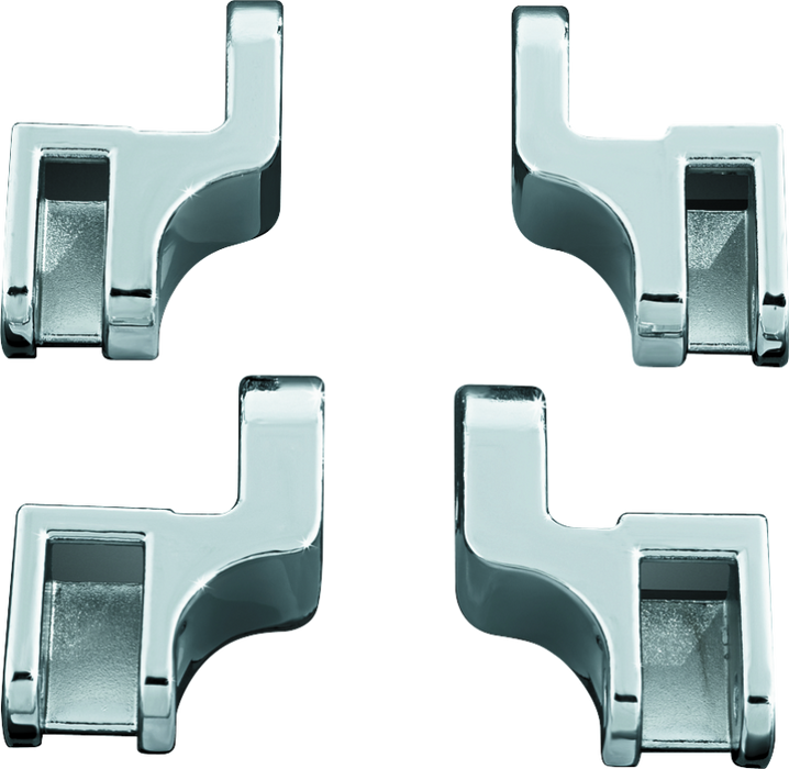 Kuryakyn Motorcycle Foot Control Component: Driver Floorboard Relocation Brackets For 2000-17 Harley-Davidson Softail Motorcycles, Chrome 7528