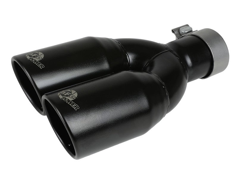 aFe Rebel Series 2.5in 409 SS Axle-Back Exhaust System Black 07-18 compatible with Jeep Wrangler (JK) V6-3.6L/3.8L 49-48086-B