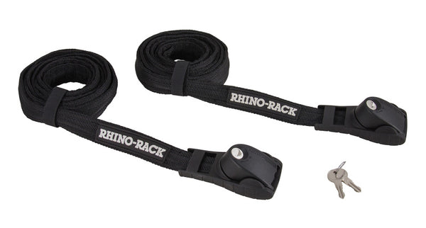 Rhino-Rack Rapid Tie Down Straps 2.5m/8ft Pair Black RTD25L