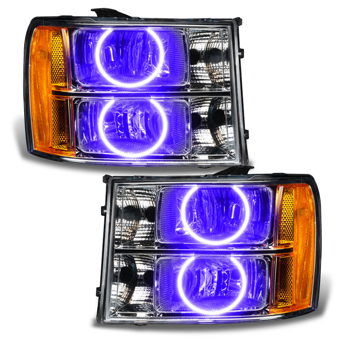 Oracle Lighting 07-13 GMC Sierra Pre-Assembled LED Halo Headlights -UV/Purple SEE WARRANTY 8165-007