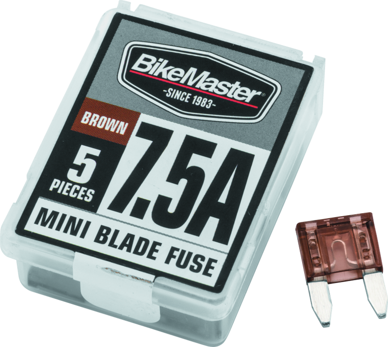 BikeMaster 5Piece 7.5A Replacement Mini Blade Fuse 152443