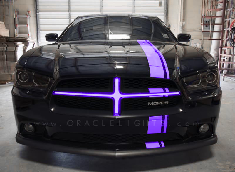 Oracle 11-14 Compatible with Dodge Charger Illuminated Grille Crosshairs UV/Purple 5300-007