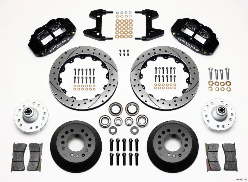 Wilwood Narrow Superlite 6R Front Hub Kit 12.88in Drilled 74-80 Pinto/Mustang II Disc Spindle only 140-9801-D